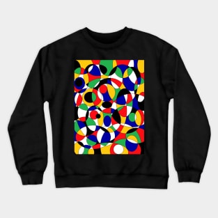 black white red blue green yellow circles Crewneck Sweatshirt